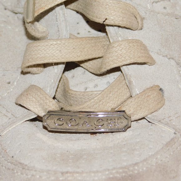 Coach Alexis High Top Wedge Sneakers Size 8.5M Suede - Picture 7 of 11